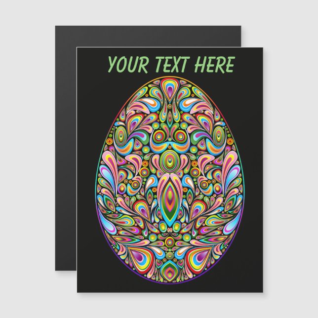 Easter Egg Psychedelic Design Kids Organic T-Shirt (Front/Back)