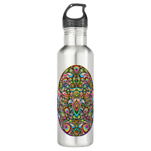 Easter Egg Psychedelic Design Kids Organic T-Shirt 710 Ml Water Bottle
