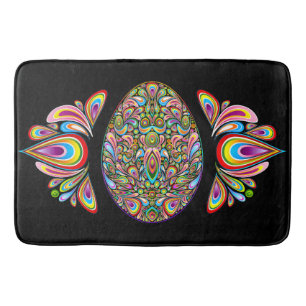 Easter Egg Psychedelic Design Kids Organic T-Shirt Bath Mat