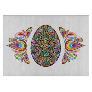Easter Egg Psychedelic Design Kids Organic T-Shirt Cutting Board