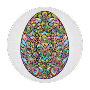 Easter Egg Psychedelic Design Kids Organic T-Shirt Cutting Board