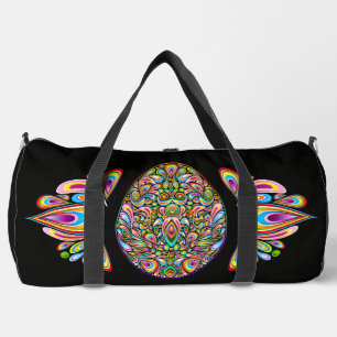 Easter Egg Psychedelic Design Kids Organic T-Shirt Duffle Bag