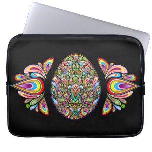 Easter Egg Psychedelic Design Kids Organic T-Shirt Laptop Sleeve