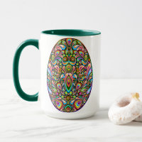 Easter Egg Psychedelic Design Kids Organic T-Shirt