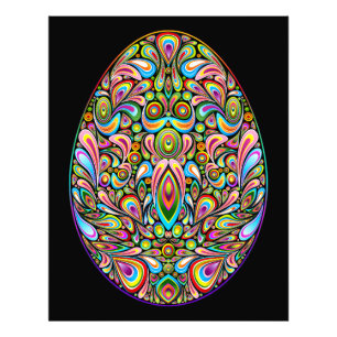 Easter Egg Psychedelic Design Kids Organic T-Shirt Photo Print