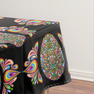Easter Egg Psychedelic Design Kids Organic T-Shirt Tablecloth