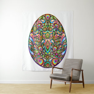 Easter Egg Psychedelic Design Kids Organic T-Shirt Tapestry