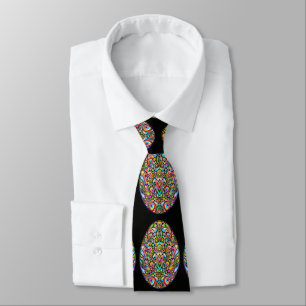 Easter Egg Psychedelic Design Kids Organic T-Shirt Tie