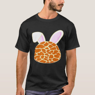 Easter Egg Rabbit Giraffe Print Bunny Ear Easter D T-Shirt