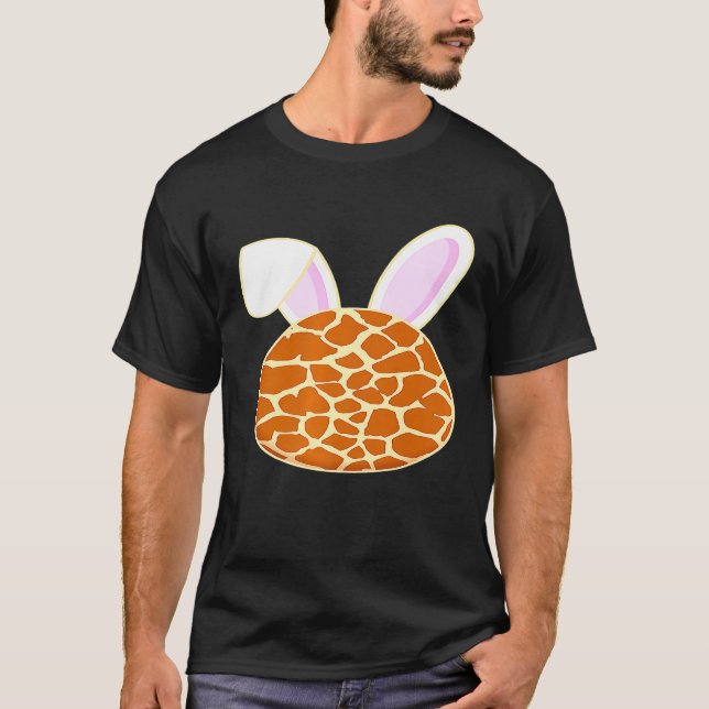 Easter Egg Rabbit Giraffe Print Bunny Ear Easter D T-Shirt (Front)