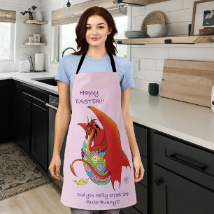 Easter Egg Red Dragon Apron