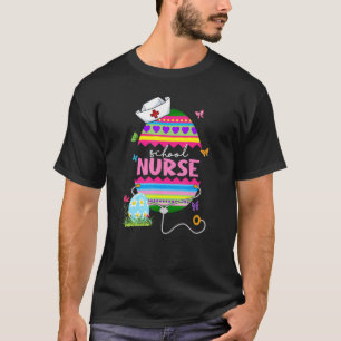 Easter Egg School Nurse Bunny Stethoscope Easter C T-Shirt