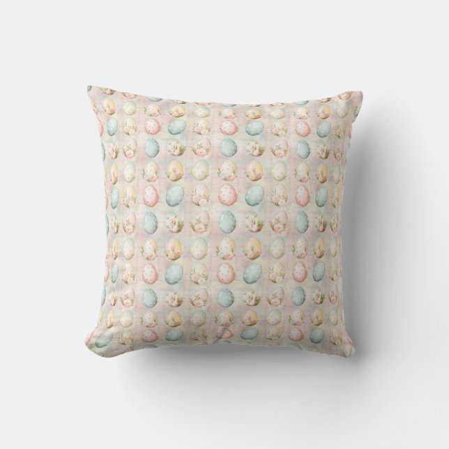 Easter Egg Seamless Fabric – Pastel Cute   Cushion (Front)