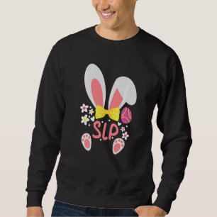 Easter Egg Slp Bunny  Easter Matching Speech Thera Sweatshirt