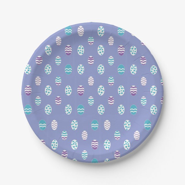 Easter egg/spring pastel  paper plate (Front)