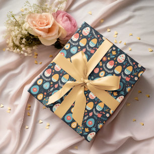 Easter Egg Spring Pattern Wrapping Paper