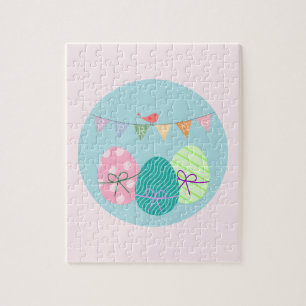 Easter Egg Springtime Lavender Blush Jigsaw Puzzle