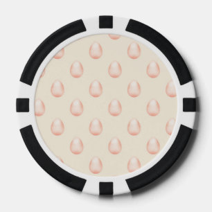 Easter Egg Style Elegant Print Pattern Poker Chips