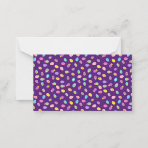 Easter Egg Style Purple Background Art Pattern Card