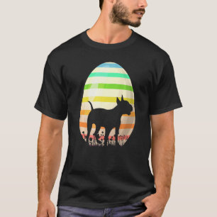 Easter Egg Vintage Style Bull Terrier Dog Easter T-Shirt