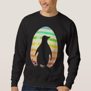 Easter Egg Vintage Style Penguin Bird Easter Egg Sweatshirt