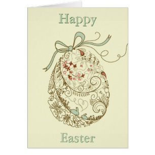 Easter Egg with Floral Elements