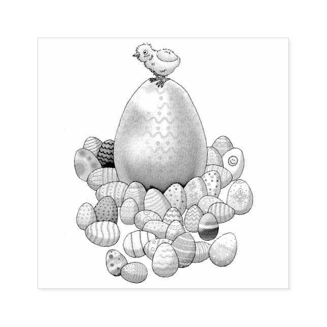 Easter Egghunt Rubber Stamp (Imprint)