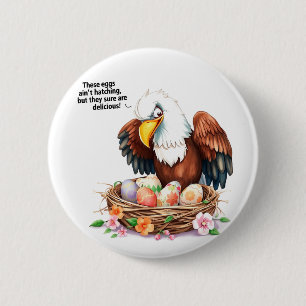 Easter eggs 6 cm round badge