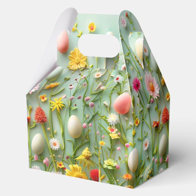 Easter Eggs and Flowers Favour Box (Front)