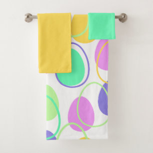 Easter Eggs and Outlines Bath Towel Set