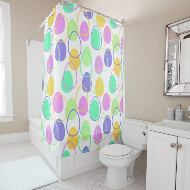 Easter Eggs and Outlines  Shower Curtain (In Situ)