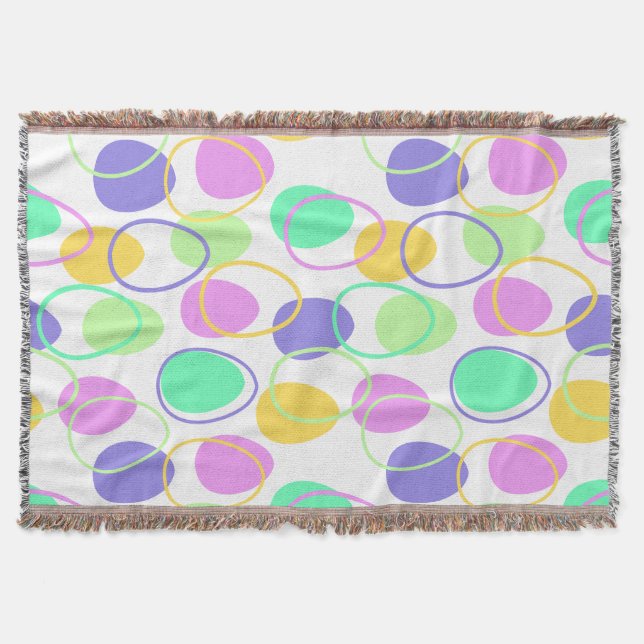 Easter Eggs and Outlines  Throw Blanket (Front)