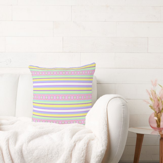 Easter Eggs and Stripes Cushion (Couch)