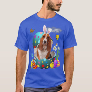 Easter Eggs Basset Hound Bunny Dog Dog Dad Dog Mum T-Shirt