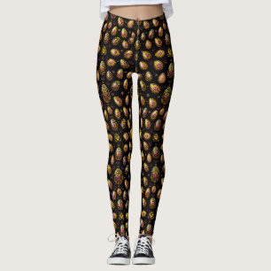 EASTER EGGS ~ Black Gold 3D ~  Leggings