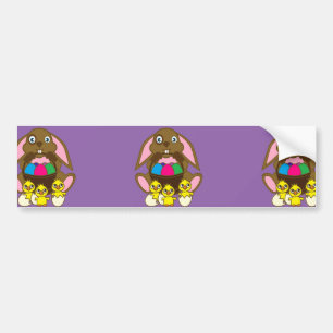 Easter Eggs Bunny Bumper Sticker