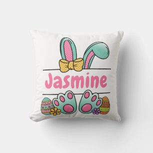Easter Eggs Bunny Name Cushion