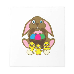 Easter Eggs Bunny Notepad