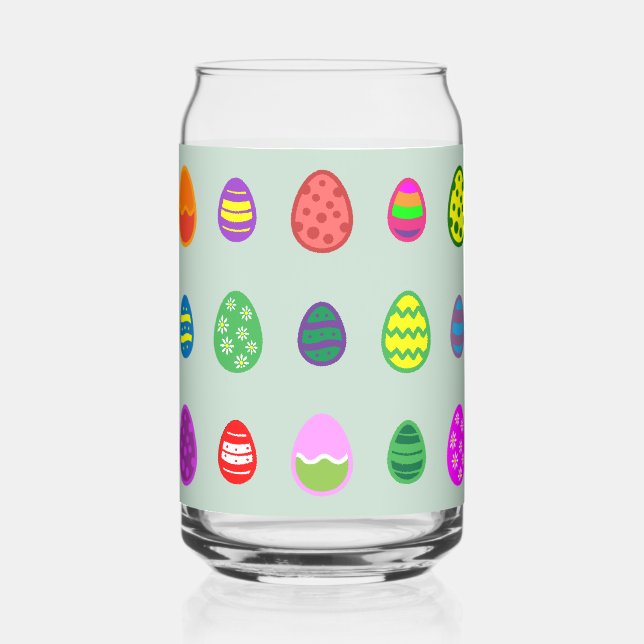 Easter Eggs Can Glass (Front)