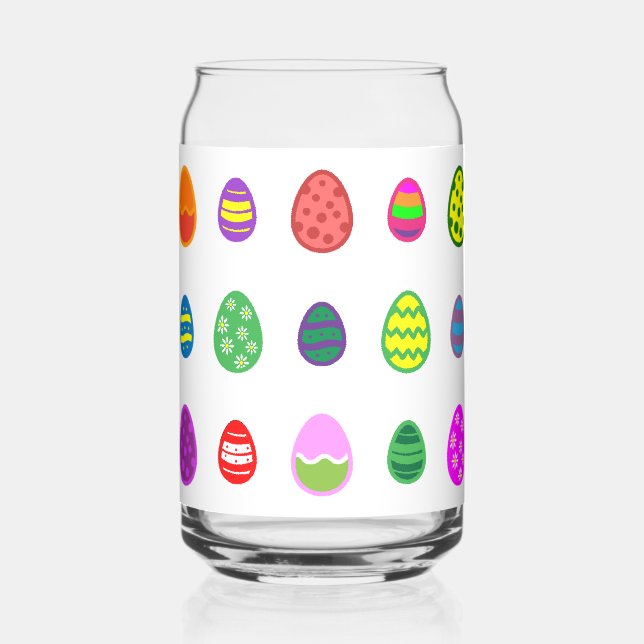 Easter Eggs Can Glass (Front)