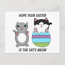 Easter Eggs Cats Cute Colourful Personalise