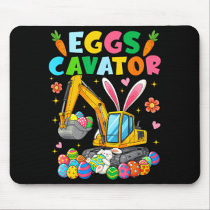 Easter Eggs-cavator Bunny Rabbit Excavator Boys Me Mouse Pad