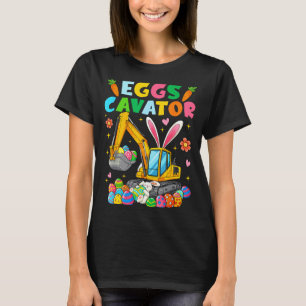 Easter Eggs-cavator Bunny Rabbit Excavator Boys Me T-Shirt