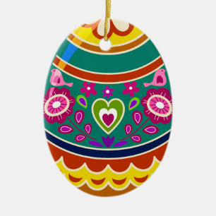 Easter Eggs Ceramic Ornament