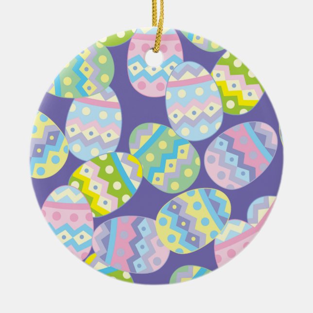 Easter Eggs  Ceramic Ornament (Front)