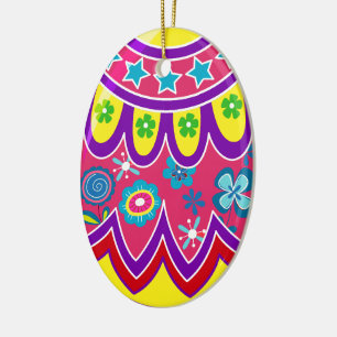 Easter Eggs Ceramic Ornament