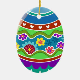Easter Eggs Ceramic Ornament