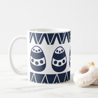 Easter Eggs Chevron Stripes Happy Easter Pattern Coffee Mug