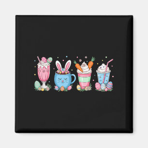Easter Eggs Coffee Bunny Cups Latte Iced Cream Wom Magnet
