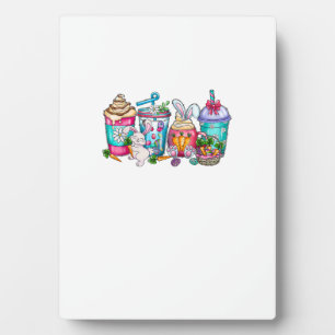 Easter Eggs Coffee Bunny Cups Latte Iced Cream Wom Plaque